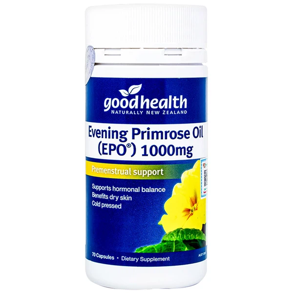 Viên uống Evening Primrose Oil (EPO) 1000mg Goodhealth cải thiện nội tiết tố nữ (70 viên)