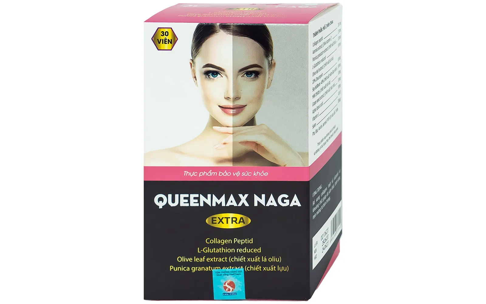 Viên uống Queenmax Naga Extra Vesta bổ sung collagen cho da (30 viên)